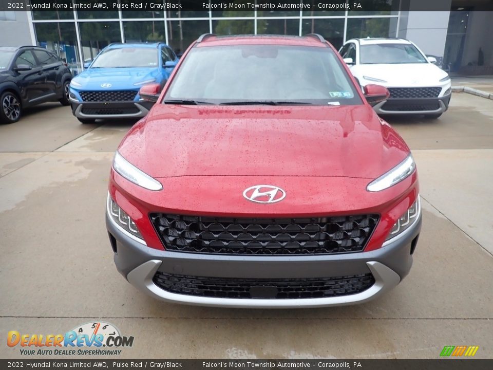 2022 Hyundai Kona Limited AWD Pulse Red / Gray/Black Photo #4