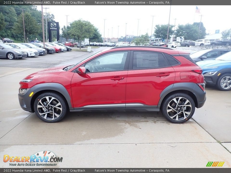 Pulse Red 2022 Hyundai Kona Limited AWD Photo #6