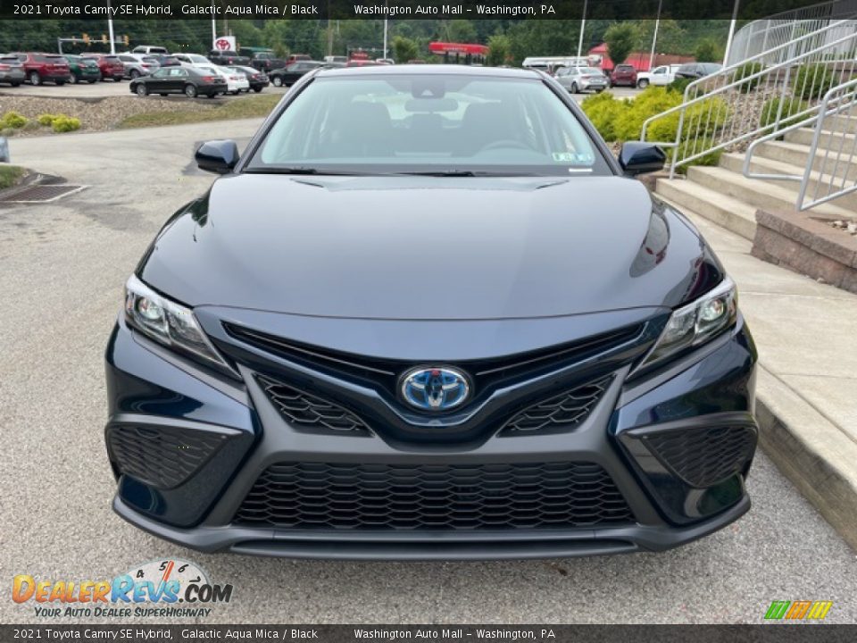 2021 Toyota Camry SE Hybrid Galactic Aqua Mica / Black Photo #6