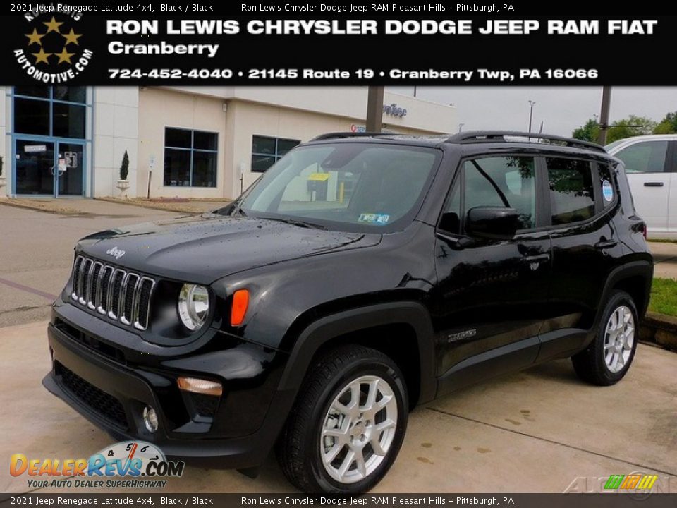 2021 Jeep Renegade Latitude 4x4 Black / Black Photo #1