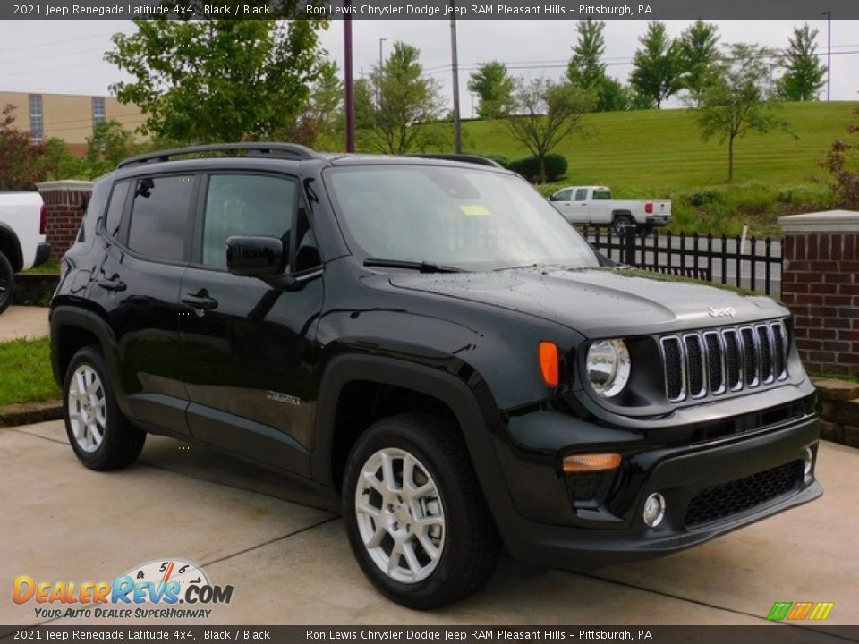 2021 Jeep Renegade Latitude 4x4 Black / Black Photo #3