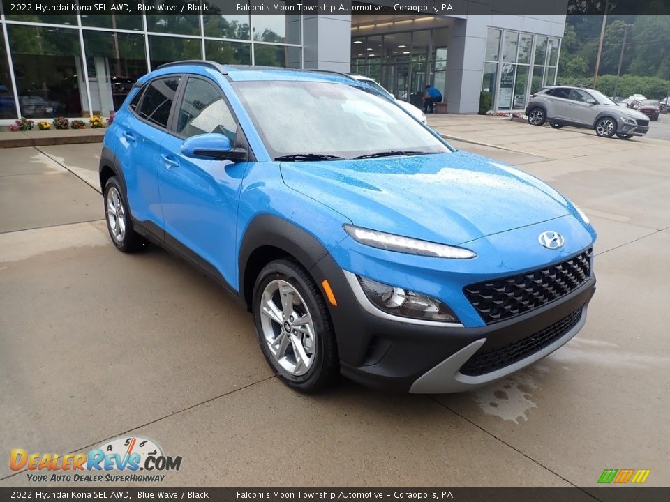 2022 Hyundai Kona SEL AWD Blue Wave / Black Photo #3