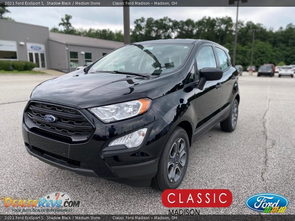 2021 Ford EcoSport S Shadow Black / Medium Stone Photo #1