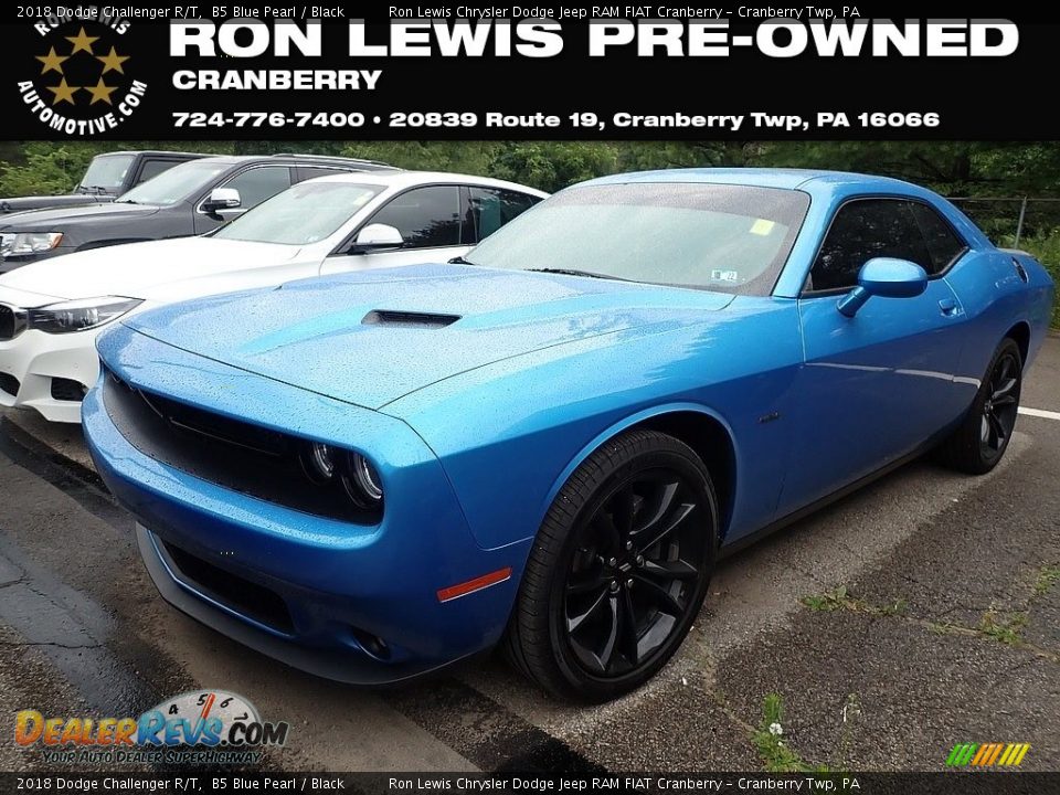 2018 Dodge Challenger R/T B5 Blue Pearl / Black Photo #1