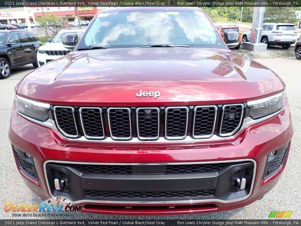 2021 Jeep Grand Cherokee L Overland 4x4 Velvet Red Pearl / Global Black/Steel Gray Photo #9