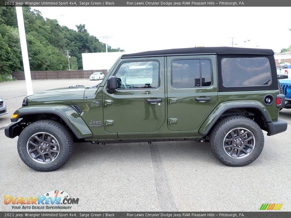 2021 Jeep Wrangler Unlimited Sport 4x4 Sarge Green / Black Photo #2