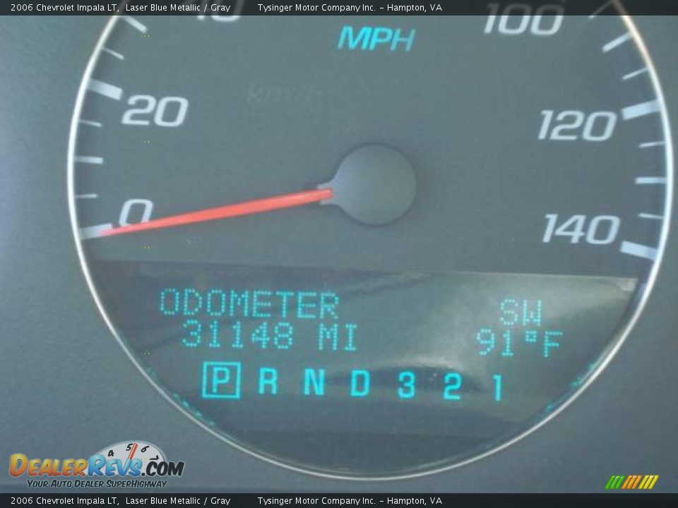 2006 Chevrolet Impala LT Laser Blue Metallic / Gray Photo #12