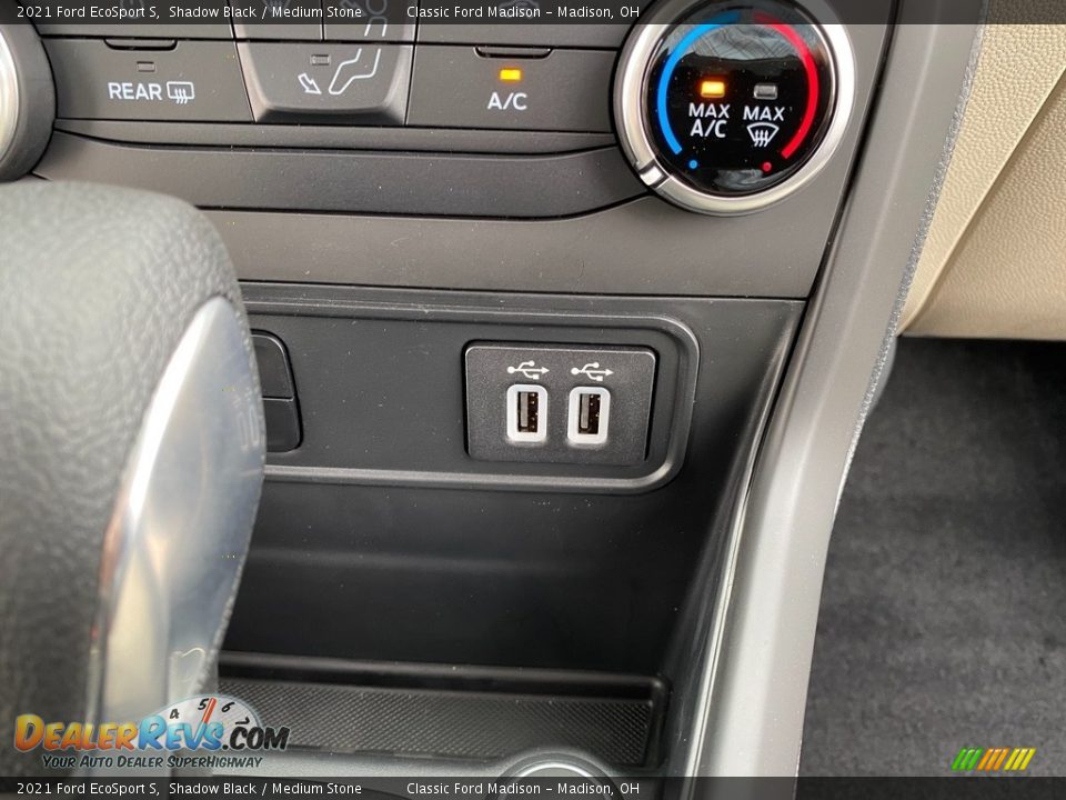 2021 Ford EcoSport S Shadow Black / Medium Stone Photo #24