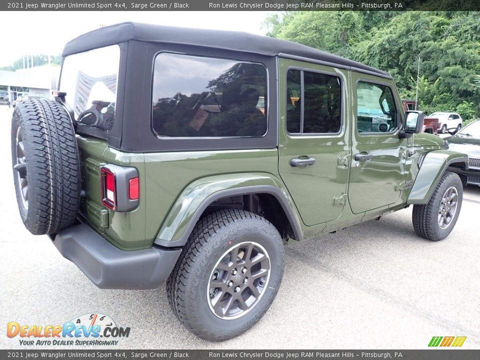 2021 Jeep Wrangler Unlimited Sport 4x4 Sarge Green / Black Photo #6