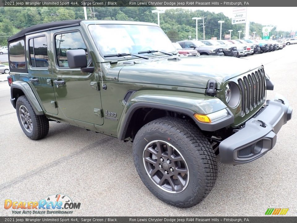 2021 Jeep Wrangler Unlimited Sport 4x4 Sarge Green / Black Photo #8