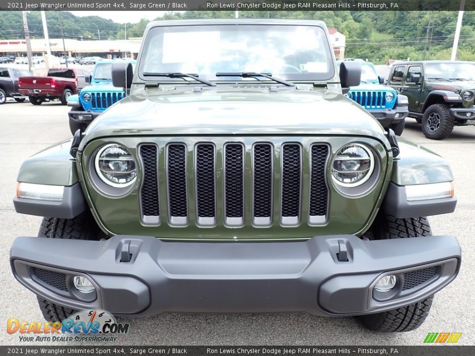 2021 Jeep Wrangler Unlimited Sport 4x4 Sarge Green / Black Photo #9