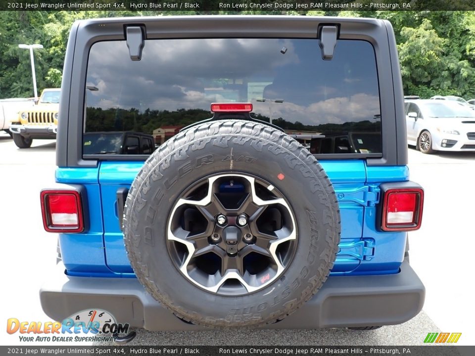 2021 Jeep Wrangler Unlimited Sport 4x4 Hydro Blue Pearl / Black Photo #4