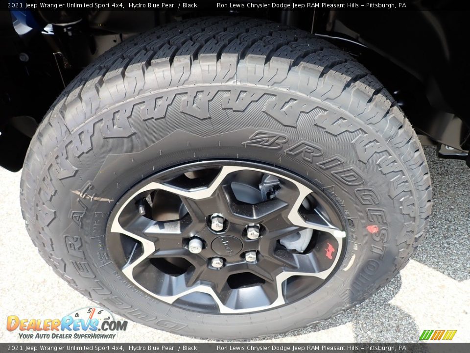 2021 Jeep Wrangler Unlimited Sport 4x4 Hydro Blue Pearl / Black Photo #10
