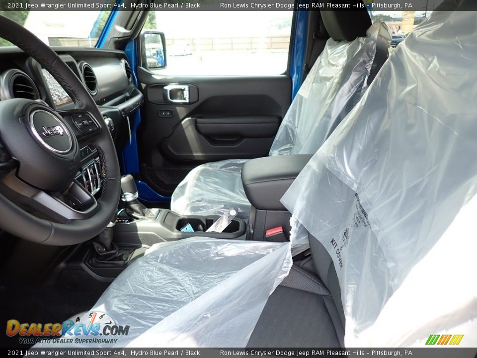2021 Jeep Wrangler Unlimited Sport 4x4 Hydro Blue Pearl / Black Photo #11