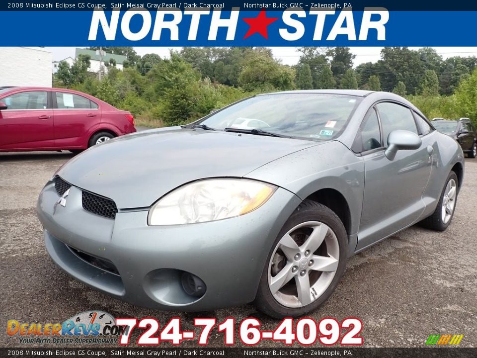 2008 Mitsubishi Eclipse GS Coupe Satin Meisai Gray Pearl / Dark Charcoal Photo #1