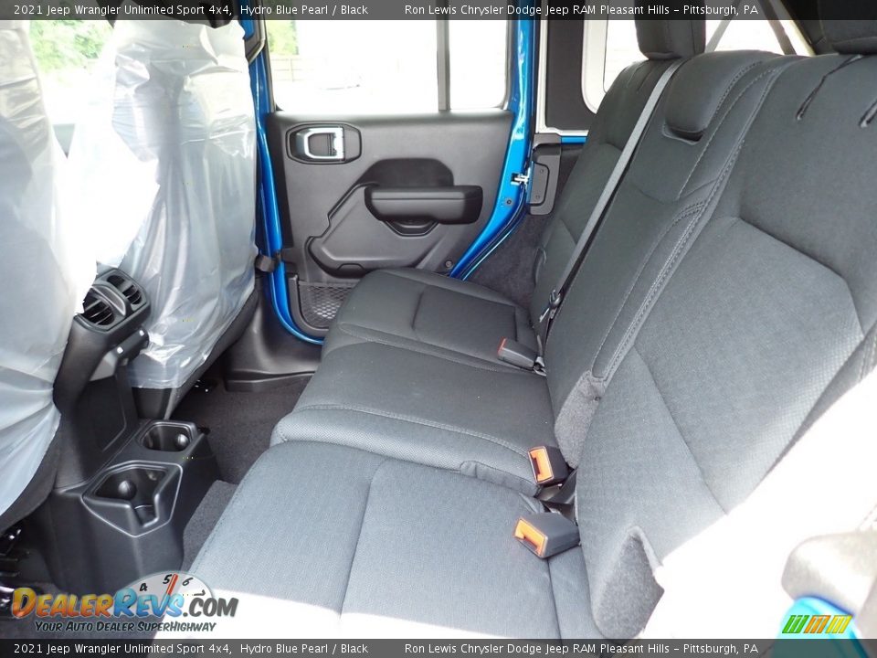 2021 Jeep Wrangler Unlimited Sport 4x4 Hydro Blue Pearl / Black Photo #12