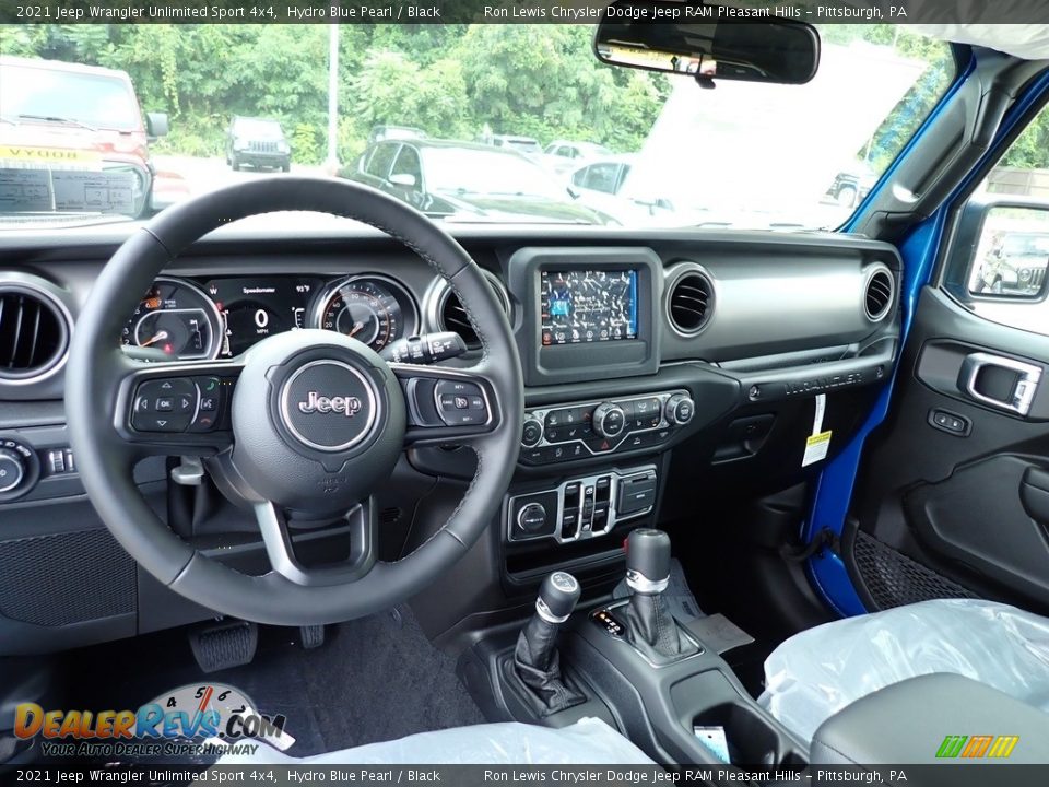 2021 Jeep Wrangler Unlimited Sport 4x4 Hydro Blue Pearl / Black Photo #13