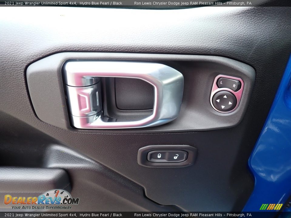 2021 Jeep Wrangler Unlimited Sport 4x4 Hydro Blue Pearl / Black Photo #14