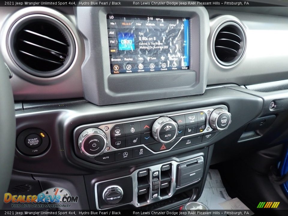 2021 Jeep Wrangler Unlimited Sport 4x4 Hydro Blue Pearl / Black Photo #20