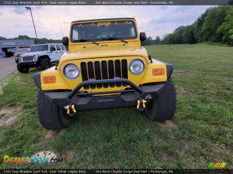 2002 Jeep Wrangler Sport 4x4 Solar Yellow / Agate Black Photo #2