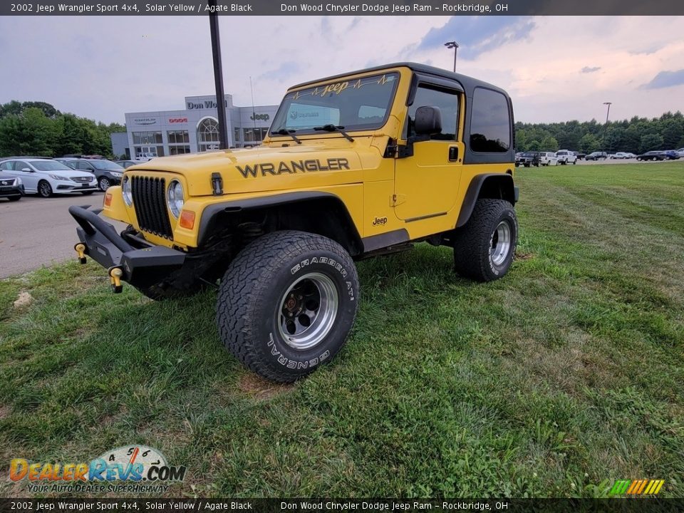 2002 Jeep Wrangler Sport 4x4 Solar Yellow / Agate Black Photo #3