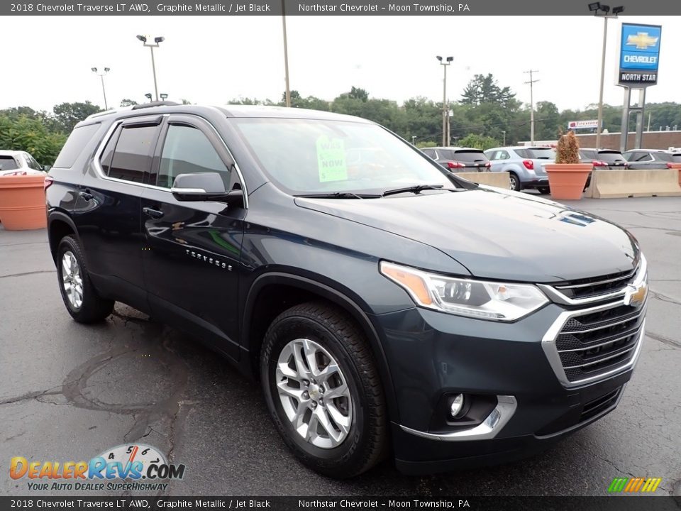 2018 Chevrolet Traverse LT AWD Graphite Metallic / Jet Black Photo #11