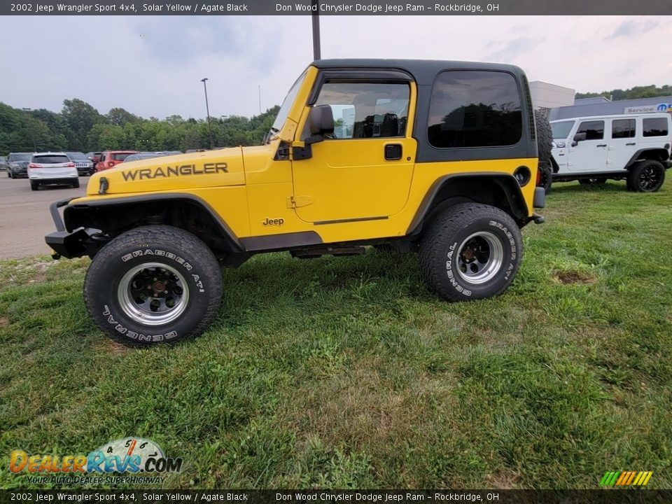 2002 Jeep Wrangler Sport 4x4 Solar Yellow / Agate Black Photo #4