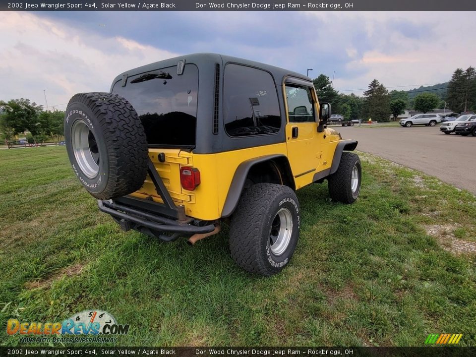 2002 Jeep Wrangler Sport 4x4 Solar Yellow / Agate Black Photo #7