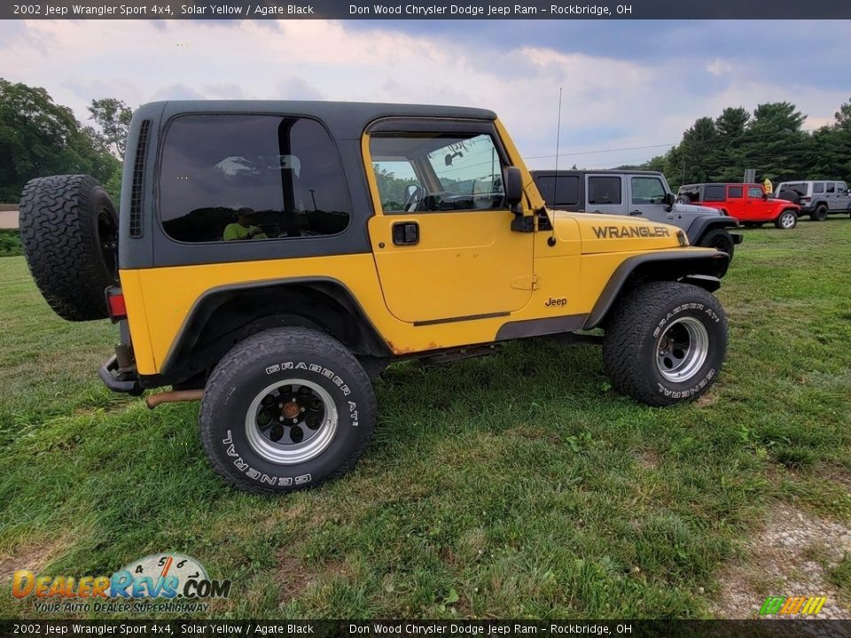 2002 Jeep Wrangler Sport 4x4 Solar Yellow / Agate Black Photo #8