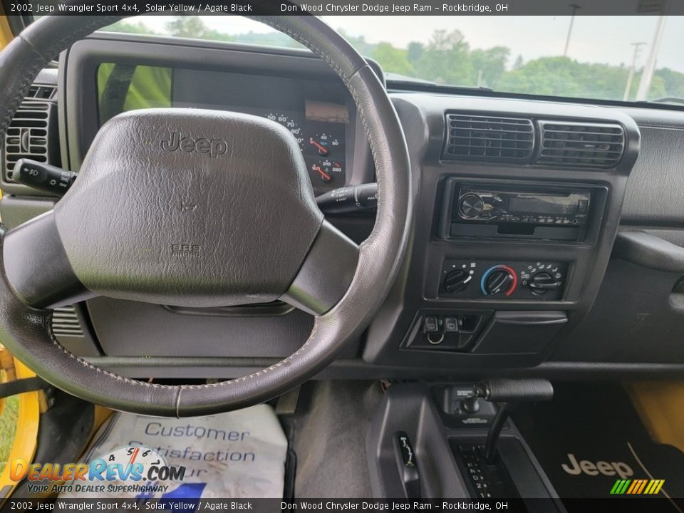 2002 Jeep Wrangler Sport 4x4 Solar Yellow / Agate Black Photo #15