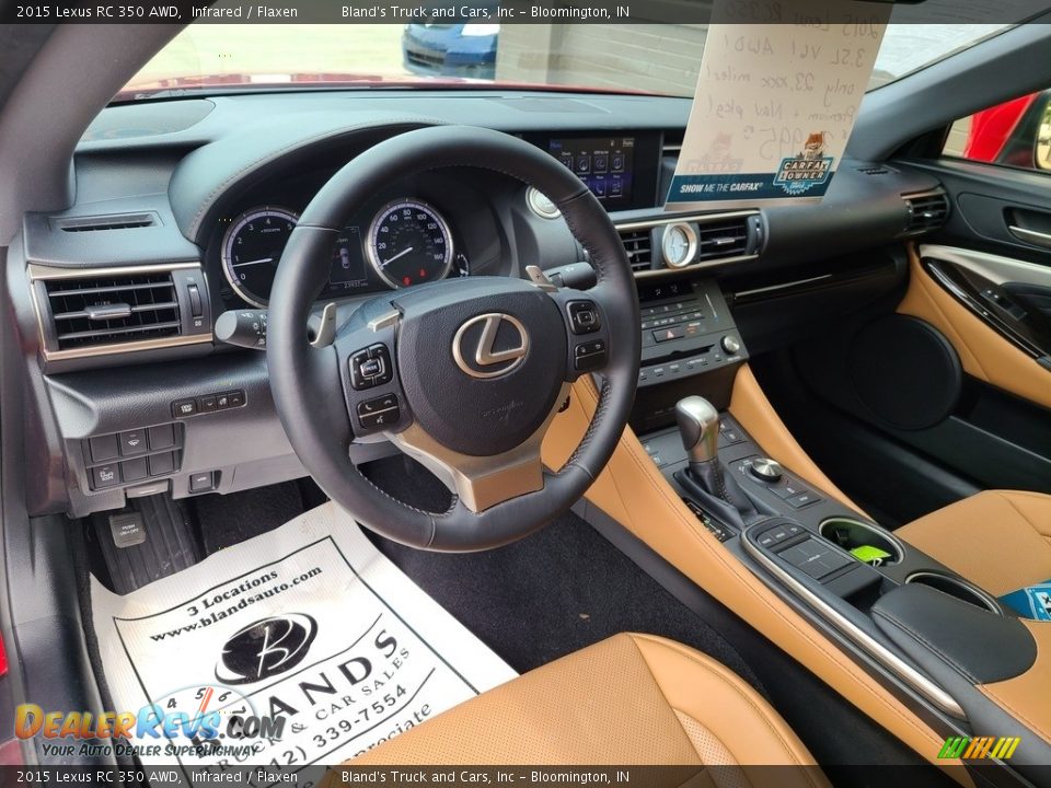 Flaxen Interior - 2015 Lexus RC 350 AWD Photo #8