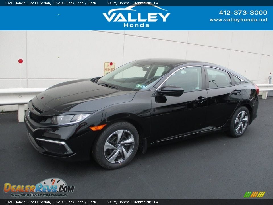 2020 Honda Civic LX Sedan Crystal Black Pearl / Black Photo #1
