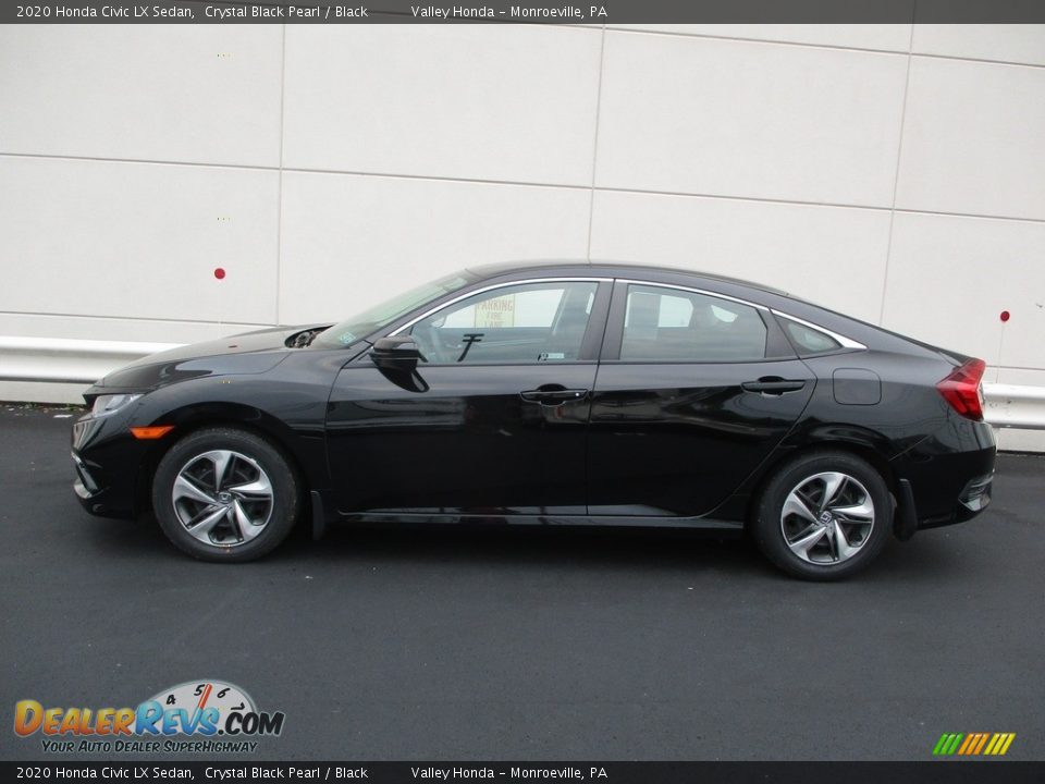 2020 Honda Civic LX Sedan Crystal Black Pearl / Black Photo #2