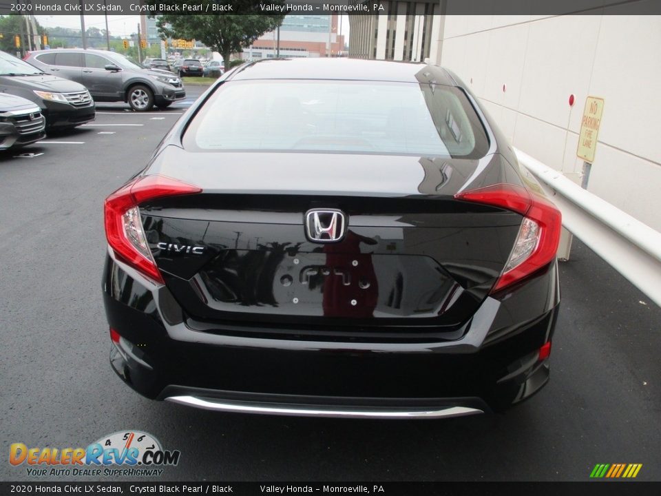 2020 Honda Civic LX Sedan Crystal Black Pearl / Black Photo #4
