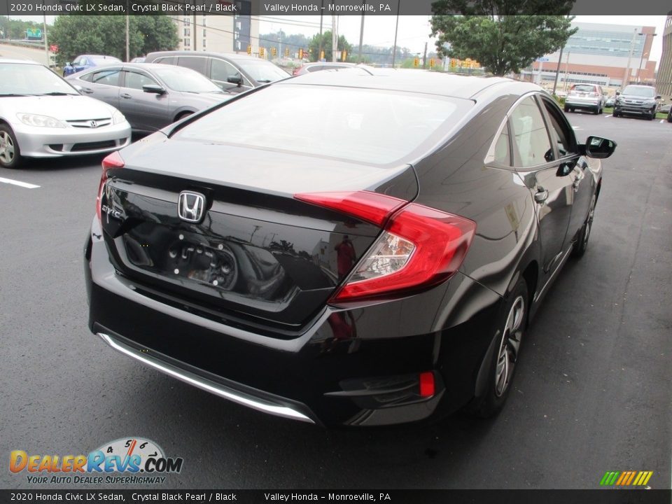 2020 Honda Civic LX Sedan Crystal Black Pearl / Black Photo #5