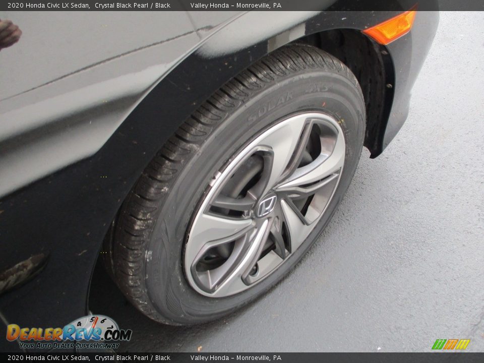 2020 Honda Civic LX Sedan Crystal Black Pearl / Black Photo #6