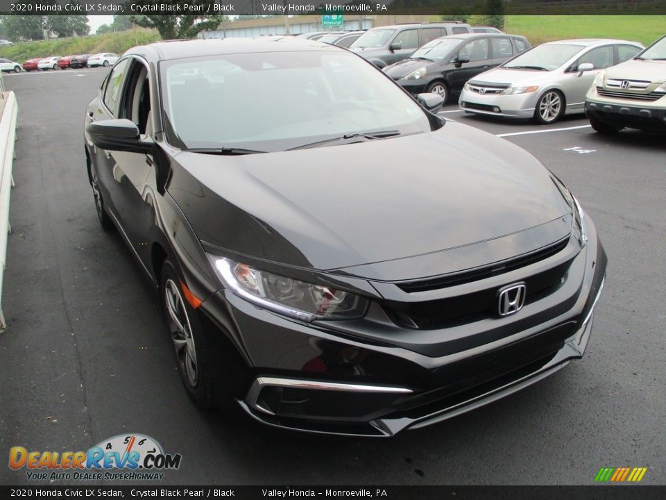 2020 Honda Civic LX Sedan Crystal Black Pearl / Black Photo #7
