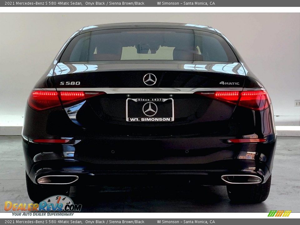 2021 Mercedes-Benz S 580 4Matic Sedan Onyx Black / Sienna Brown/Black Photo #3