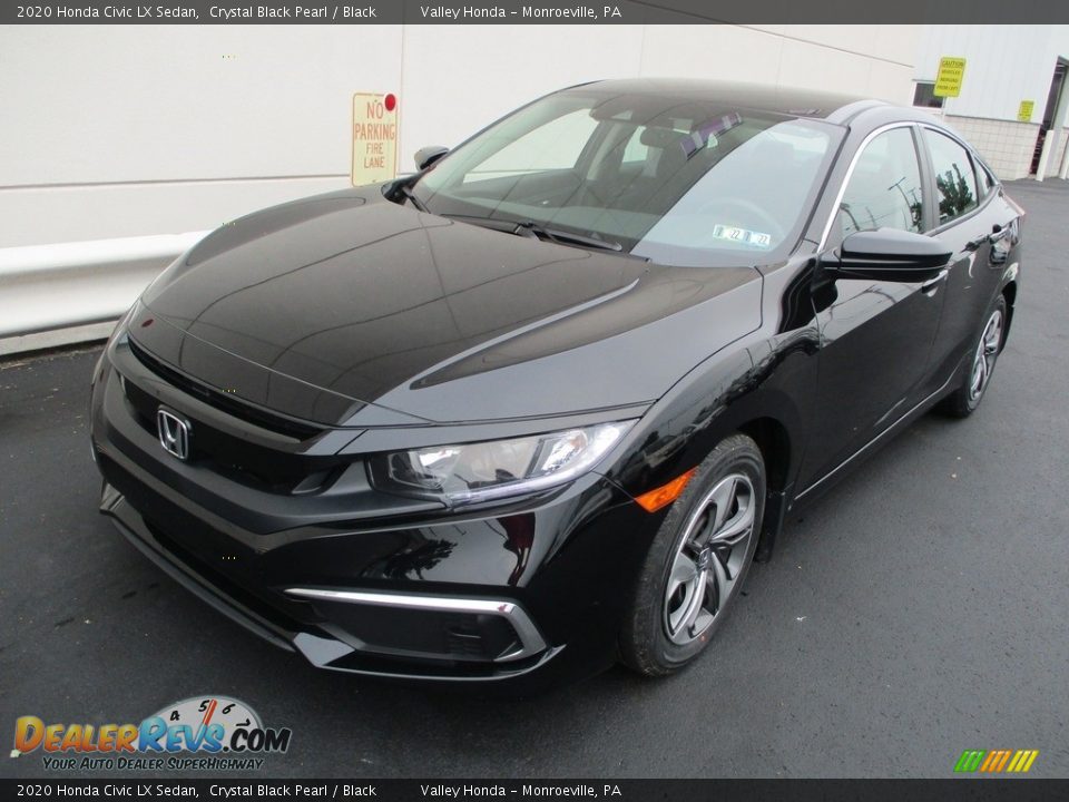 2020 Honda Civic LX Sedan Crystal Black Pearl / Black Photo #9