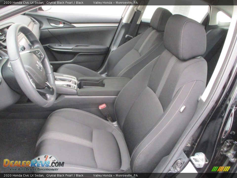 2020 Honda Civic LX Sedan Crystal Black Pearl / Black Photo #11