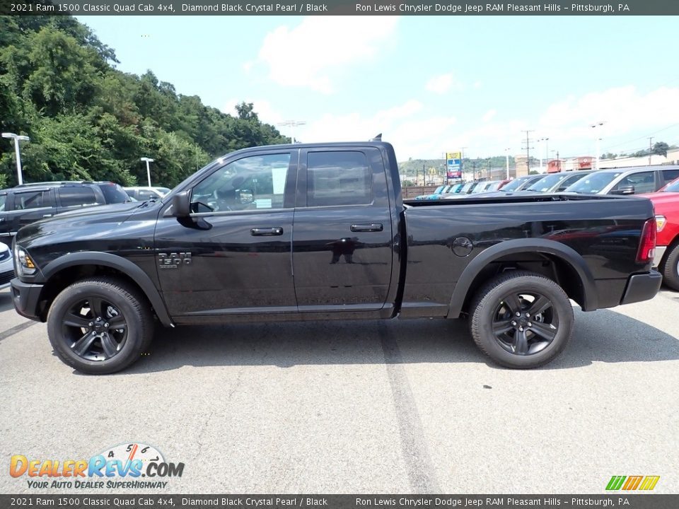 2021 Ram 1500 Classic Quad Cab 4x4 Diamond Black Crystal Pearl / Black Photo #2
