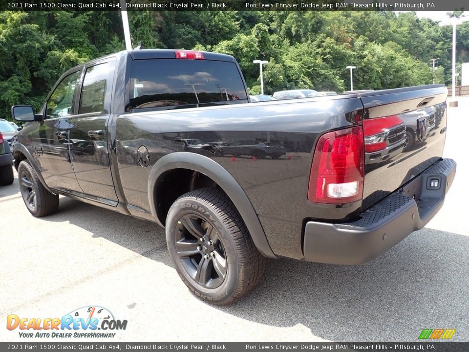 2021 Ram 1500 Classic Quad Cab 4x4 Diamond Black Crystal Pearl / Black Photo #3