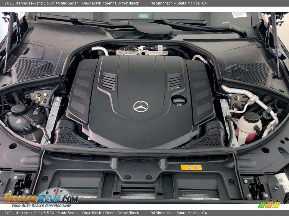2021 Mercedes-Benz S 580 4Matic Sedan Onyx Black / Sienna Brown/Black Photo #9
