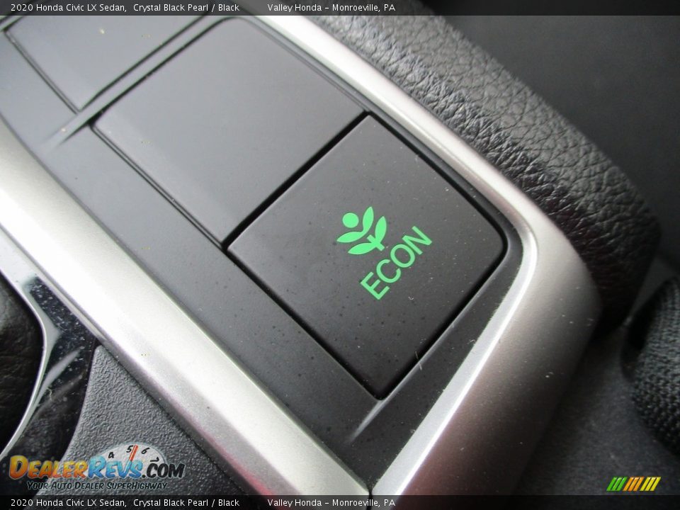 2020 Honda Civic LX Sedan Crystal Black Pearl / Black Photo #16