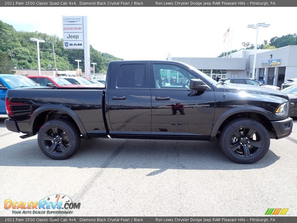 2021 Ram 1500 Classic Quad Cab 4x4 Diamond Black Crystal Pearl / Black Photo #6