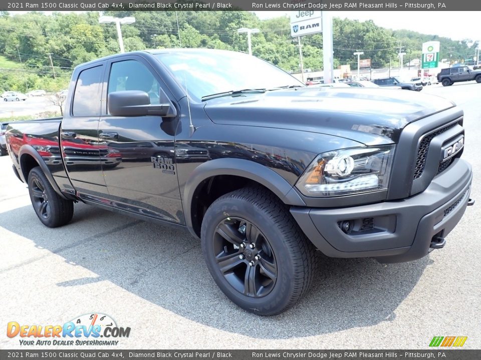 2021 Ram 1500 Classic Quad Cab 4x4 Diamond Black Crystal Pearl / Black Photo #7
