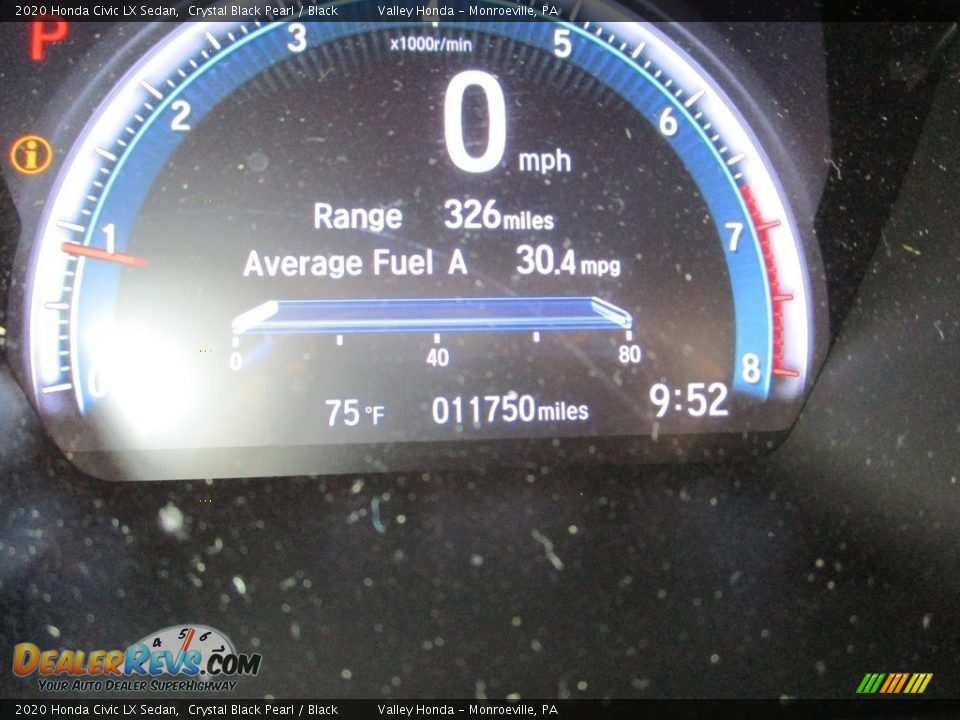 2020 Honda Civic LX Sedan Crystal Black Pearl / Black Photo #20
