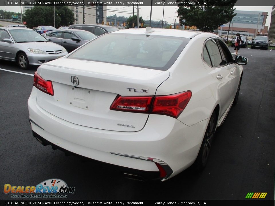 2018 Acura TLX V6 SH-AWD Technology Sedan Bellanova White Pearl / Parchment Photo #5