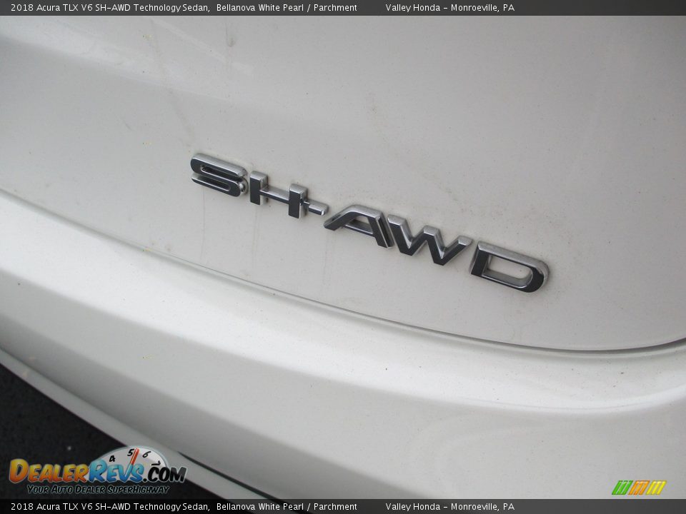 2018 Acura TLX V6 SH-AWD Technology Sedan Bellanova White Pearl / Parchment Photo #6