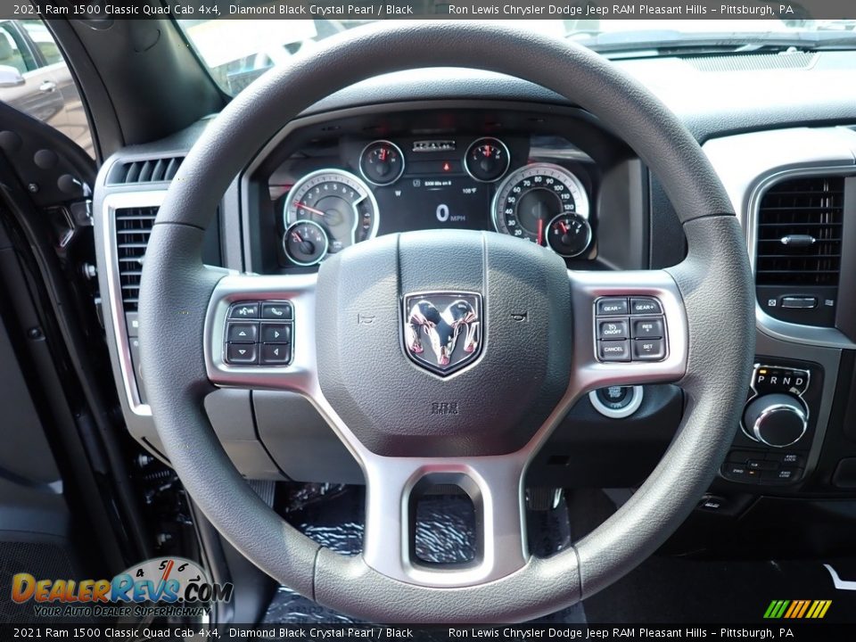 2021 Ram 1500 Classic Quad Cab 4x4 Diamond Black Crystal Pearl / Black Photo #18
